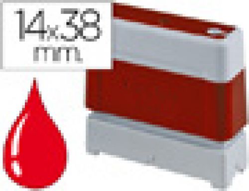 Carimbo automatico brother 14 mm x 38 mm vermelho , Brother , 28567 , 4977766673150